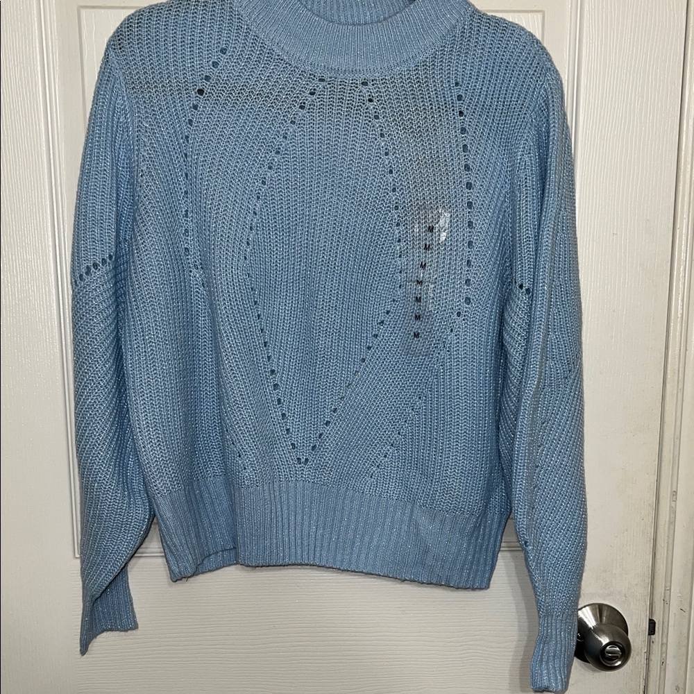 Weatherproof Light Blue Women's Turtleneck Sweater